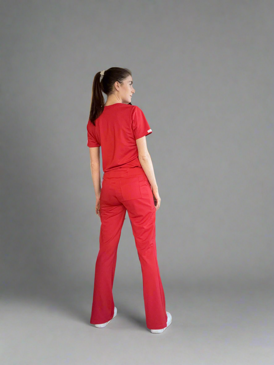 Women's Bootcut Pants in Scarlet