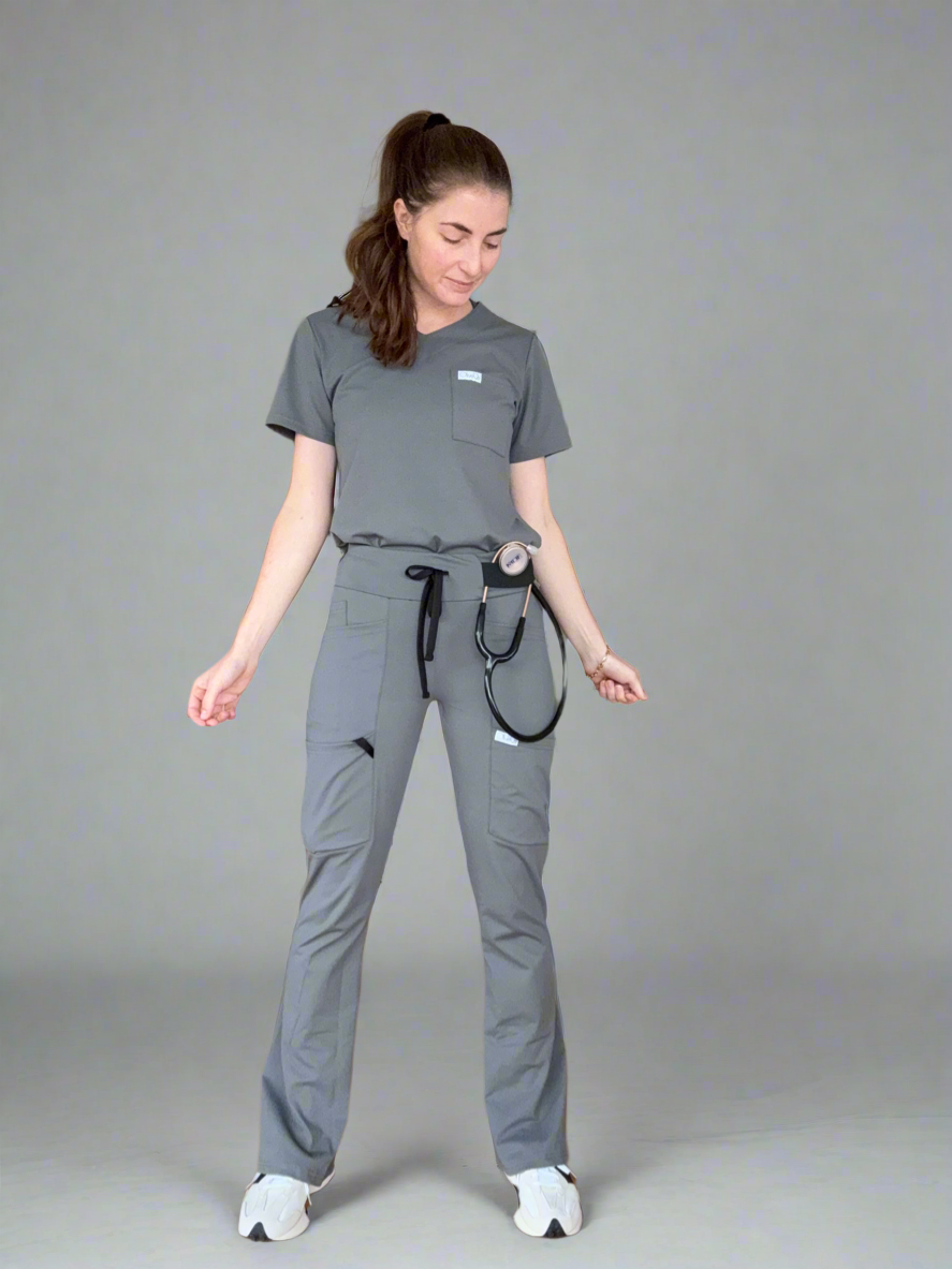 Women's Bootcut Pants in Gray