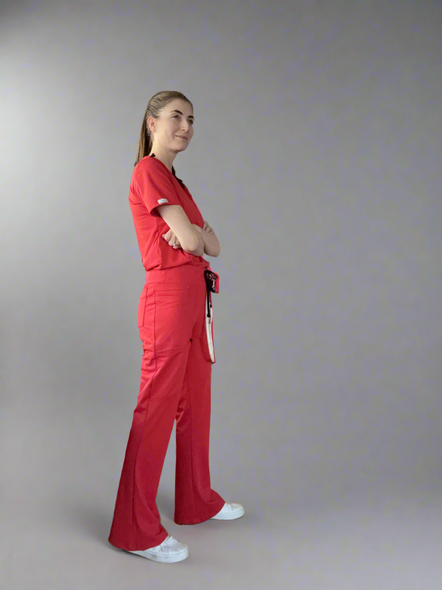 Preorder: Women's Bootcut Pants in Scarlet