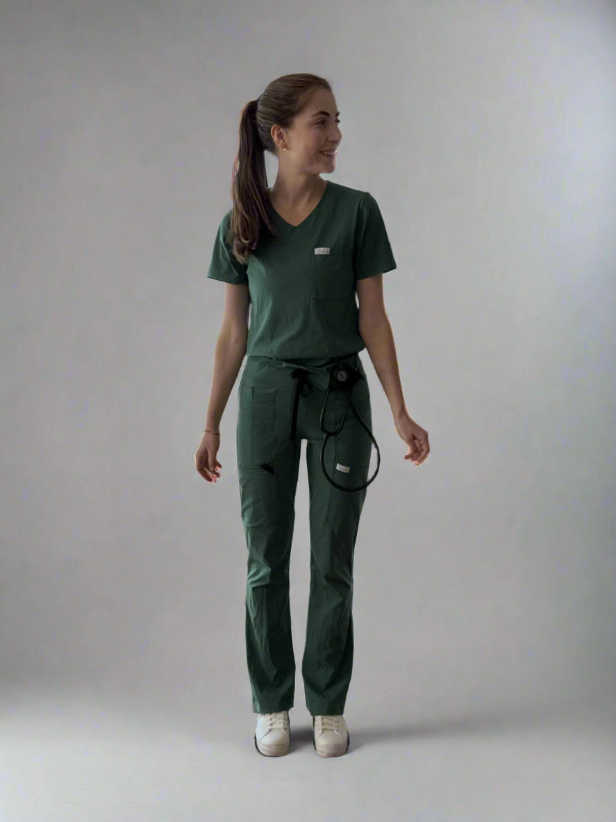 Women's Bootcut Pants in Hunter Green