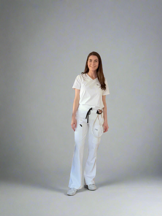 Preorder: Women's Bootcut Pants in Crystal White