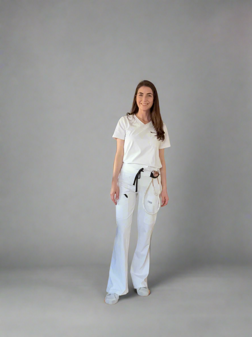 Preorder: Women's Bootcut Pants in Crystal White