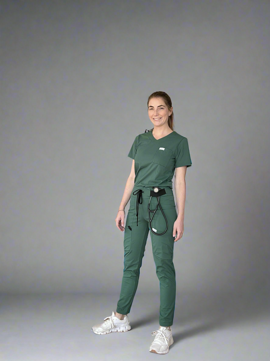 green emerald velvet dress Women's Medical Scrub Skirt | Hunter Green main image 0