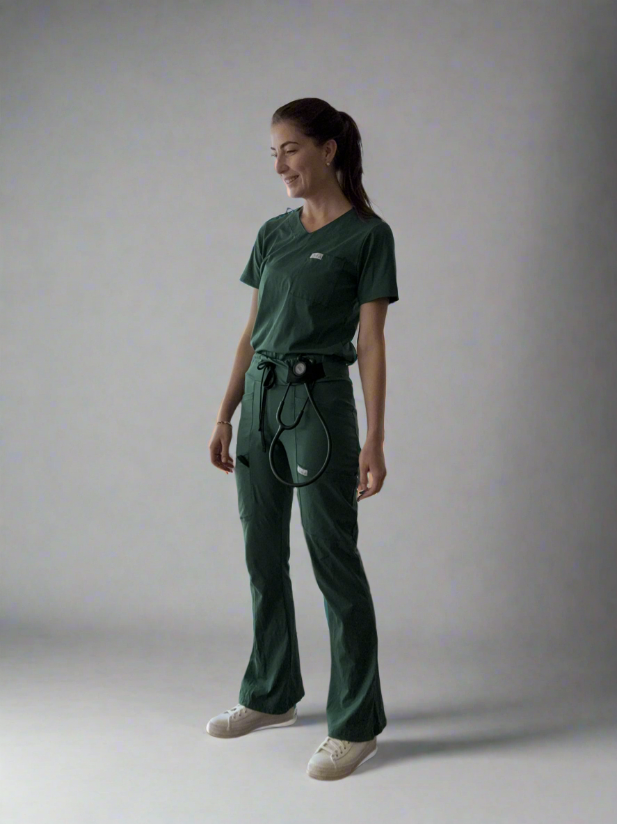 Women's Bootcut Pants in Hunter Green