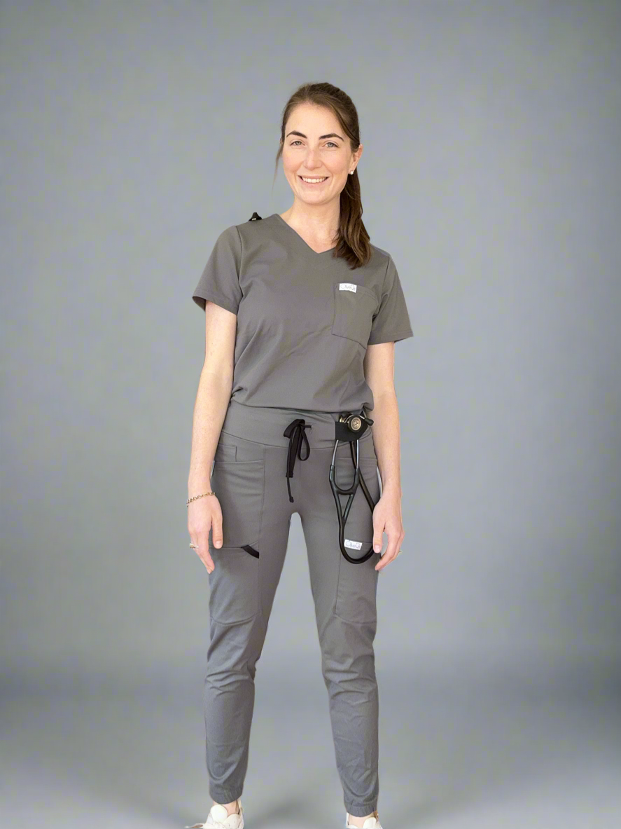 Women's Jogger Pants in Grey