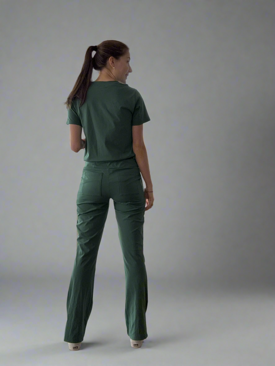 Women's Bootcut Pants in Hunter Green